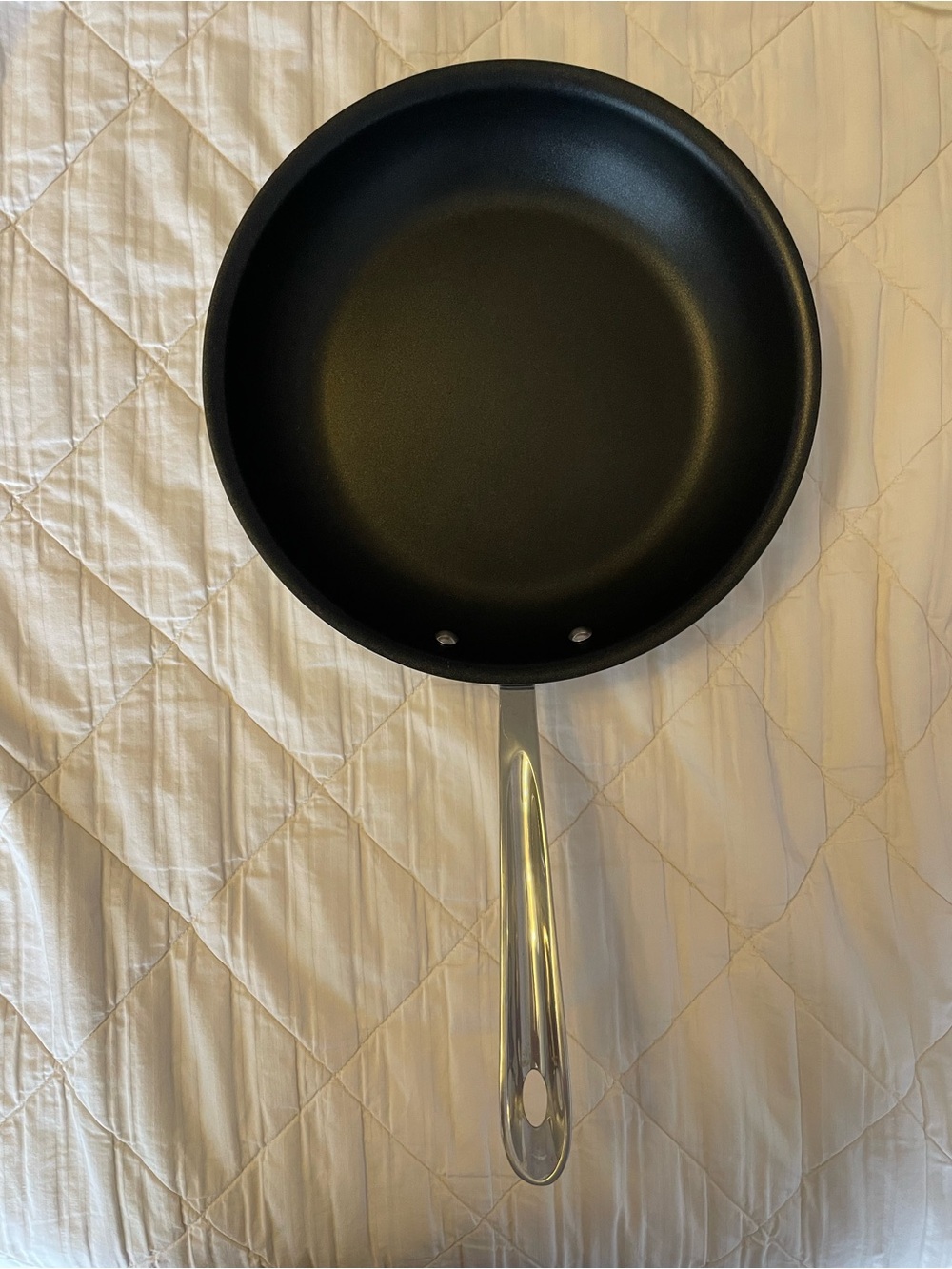 All-Clad D3 10 inch Stainless Non-Stick Black Frying Pan with Silver Handle